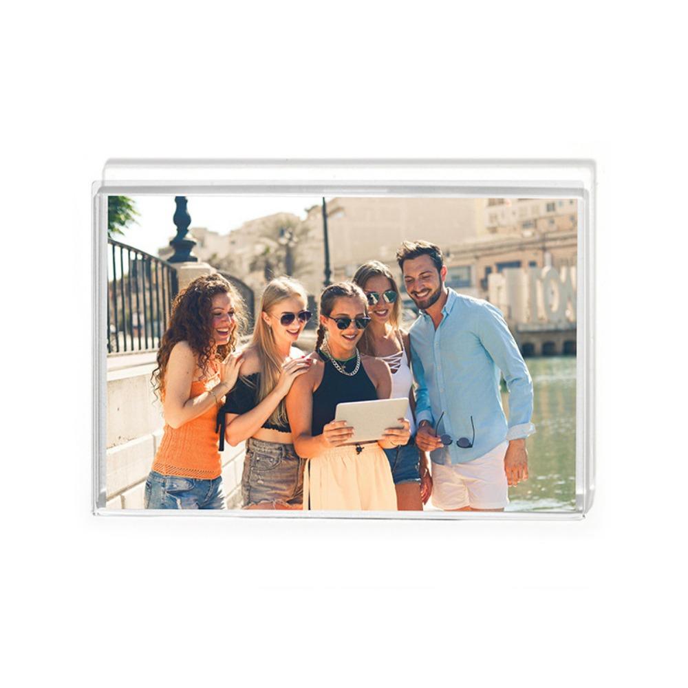 Acryl-Kühlschrank-Magnetrahmen Mini Transparenter Fotorahmen Mehrere Größen DIY Foto-Karten-Display für SQ///WIDE/6 Zoll