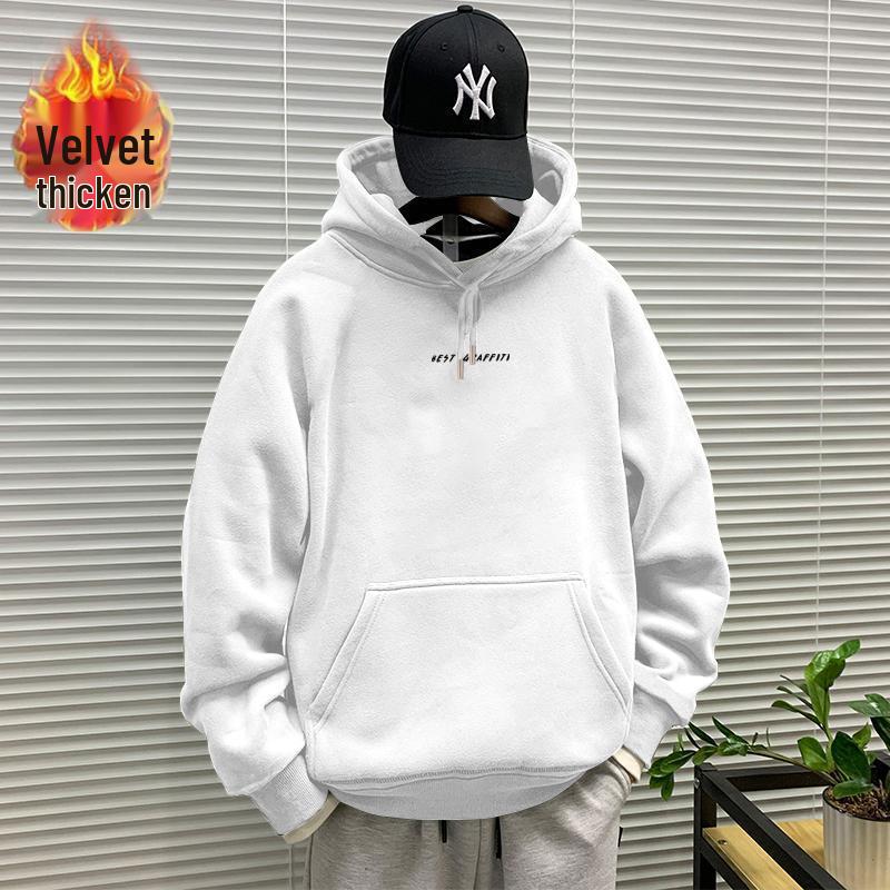 Herbst/Winter Neu Herren Amerikanischer Stil Kapuzenpullover Hoodie mit Samtfutter