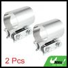 UXCELL 1-2pcs 2 Inch 2.5 Inch 3 Inch 4 Inch Car Exhaust Pipe Sleeve Connector Clamp Coupler Universal Adjustable