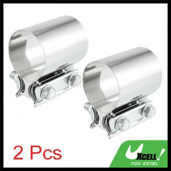 UXCELL 1-2pcs 2 Inch 2.5 Inch 3 Inch 4 Inch Car Exhaust Pipe Sleeve Connector Clamp Coupler Universal Adjustable