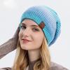 Autumn and Winter New Knitted Hats European and American Trends Gradually Change Tie-dye Thermal Hats Rainbow Fashion Wool Hats Women