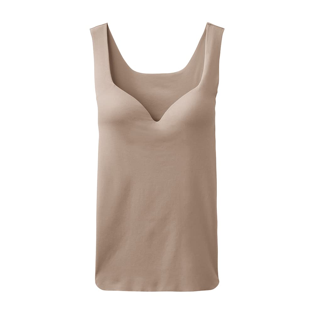 Gunze KIREILABO Molded Cup Tank New Veil Size M Women's Spring/Summer Top, Brown,
