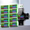 2-in-1-USB-C-Tester mit IPS-LCD-Farbdisplay, USB-Voltmeter, Amperemeter, Strom- und Spannungsmesser sowie Bluetooth-Verbindung und App-Anbindung