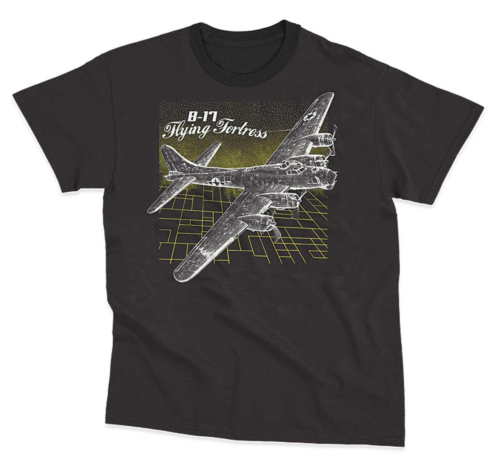 Creative Design USAF B17 Flying Fortress Bomber Lines Drawing TShirt Summer Cotton Short Sleeve ONeck Mens T Shirt New S3XL S
