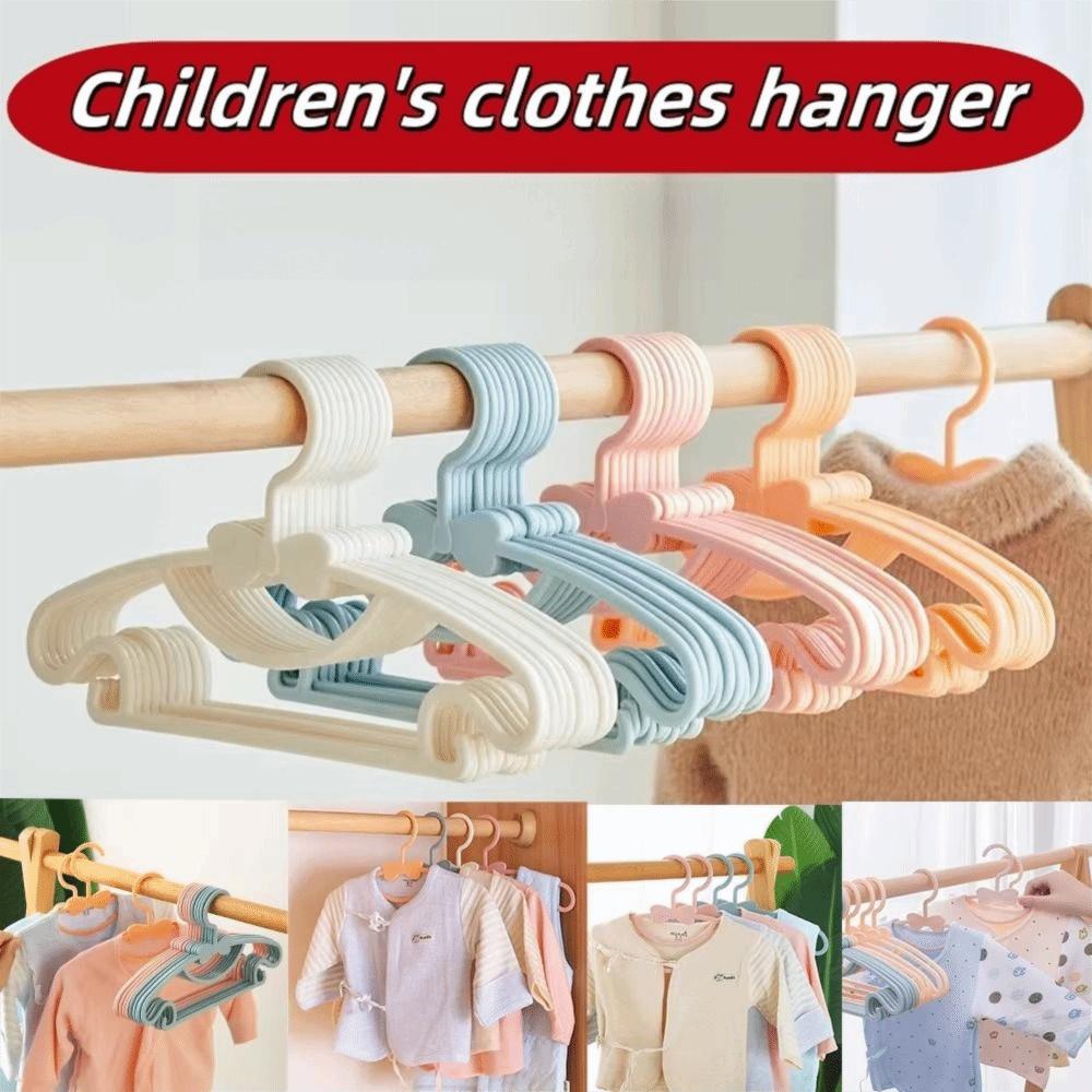 30Pcs Portable Kids Clothing Hangers Plastic Material Closet Organizer Baby Clothes Racks  Home