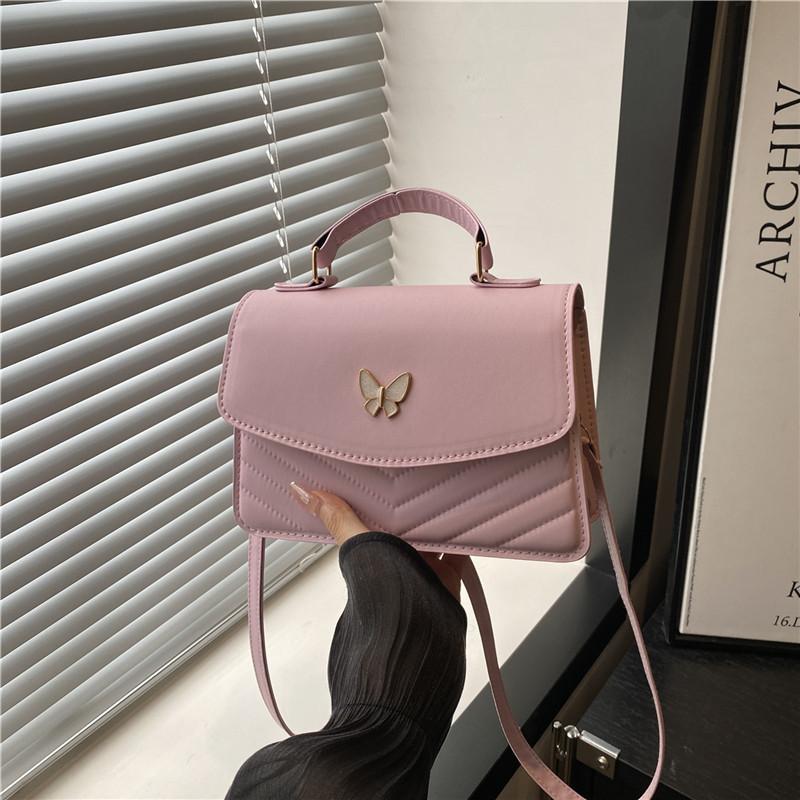 2025 summer new butterfly lock handbag bag women's fashion popular shoulder bag versatile messenger bag