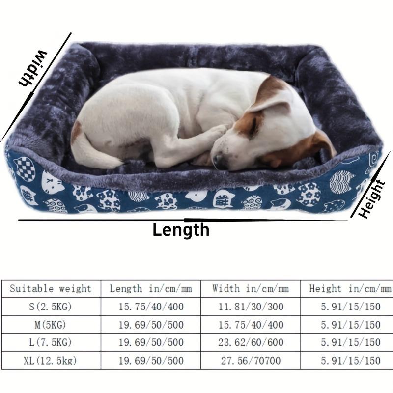 

Мягкая кроватка для собак из утолщенного хлопка для уютного сна | Супермягкий коврик для питомника собак M синий