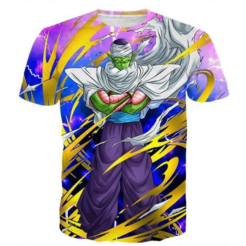 

Japanese Anime Dragon Ball Z 3d Print Angry Piccolo Waiting Fight Aura Yellow Fashion T-Shirt Kids Adults Cosplay Tops Clothing XXS