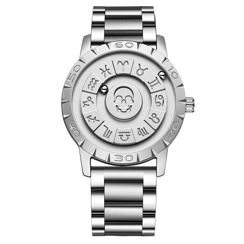 Fashion Leather Watch Men Creative Rolling Pointer Design Watch Men Casual Business Military Men's Quartz WristWatches