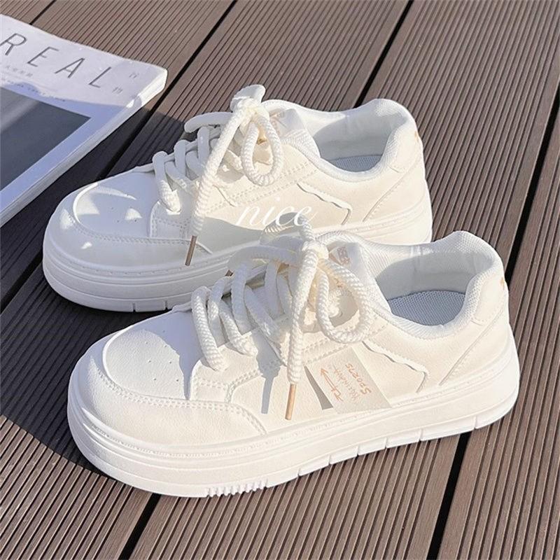 Thick-soled Muffin Bottom Trend Wear-resistant Heightening Ulzzang Little White Shoes Casual Shoes Dad Shoes Thick-soled Sports Shoes Women