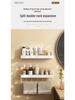 White No-Drill Wall-Mounted Bathroom Organizer and Vanity Shelf