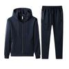 Wolass Sweatshirt Hoodie and Pants Running Long Solid Loose Size XL Men's Set, Breathable, Casual, Sportswear, Wear, Sweat-Wicking, Quick-Drying,
