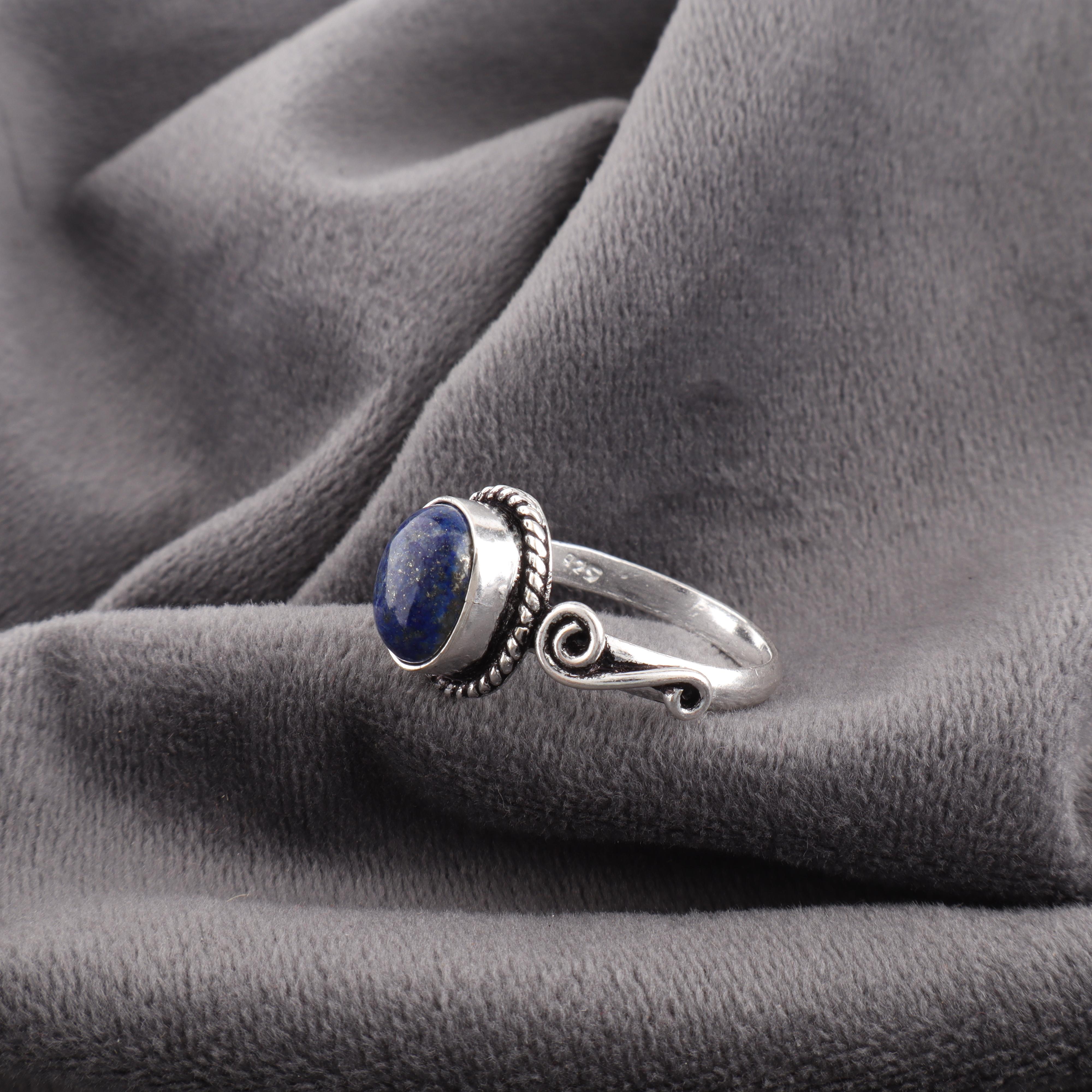 

Кольцо из лазурита, Ювелирные изделия ручной работы, Кольцо из стерлингового серебра 925 пробы, Дизайнерские ювелирные изделия с драгоценными камнями, Подарок для мамы 8 синий
