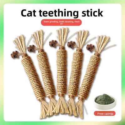 Palo de dentición Mutianliao Juguete para gatos, Bola de menta gatera autoentretenida y para el aburrimiento, Palo para gatos, Herramienta mágica refrescante para gatitos