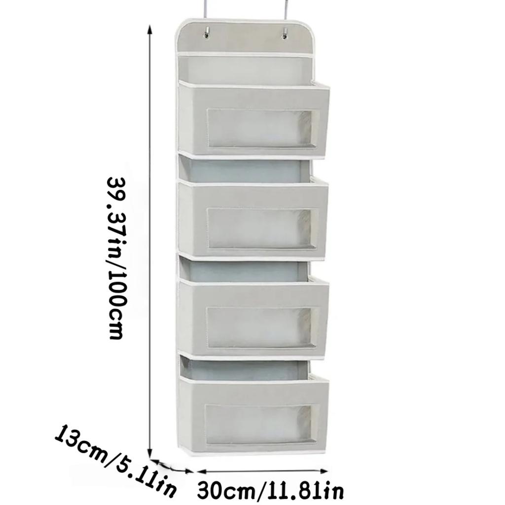 1pc Multi-pocket Design Storage Hanging Bag Simple Style Wall Hanging Large Capacity Storage Debris Storage Door Hanging