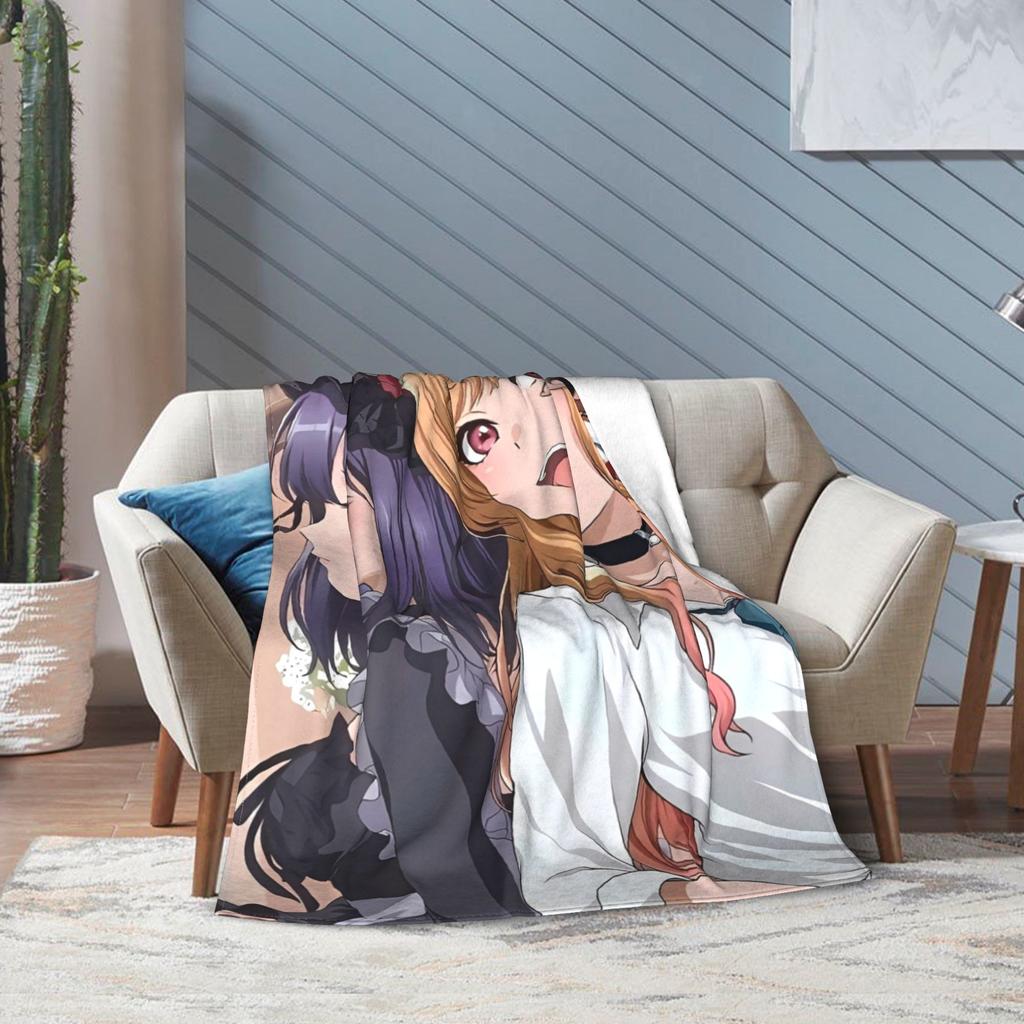 Japan Anime Marin Kitagawa Accessories Blanket Super Soft Cozy Throw Blankets for Sofa 50x60 Inches Multiple Sizes Bedspread