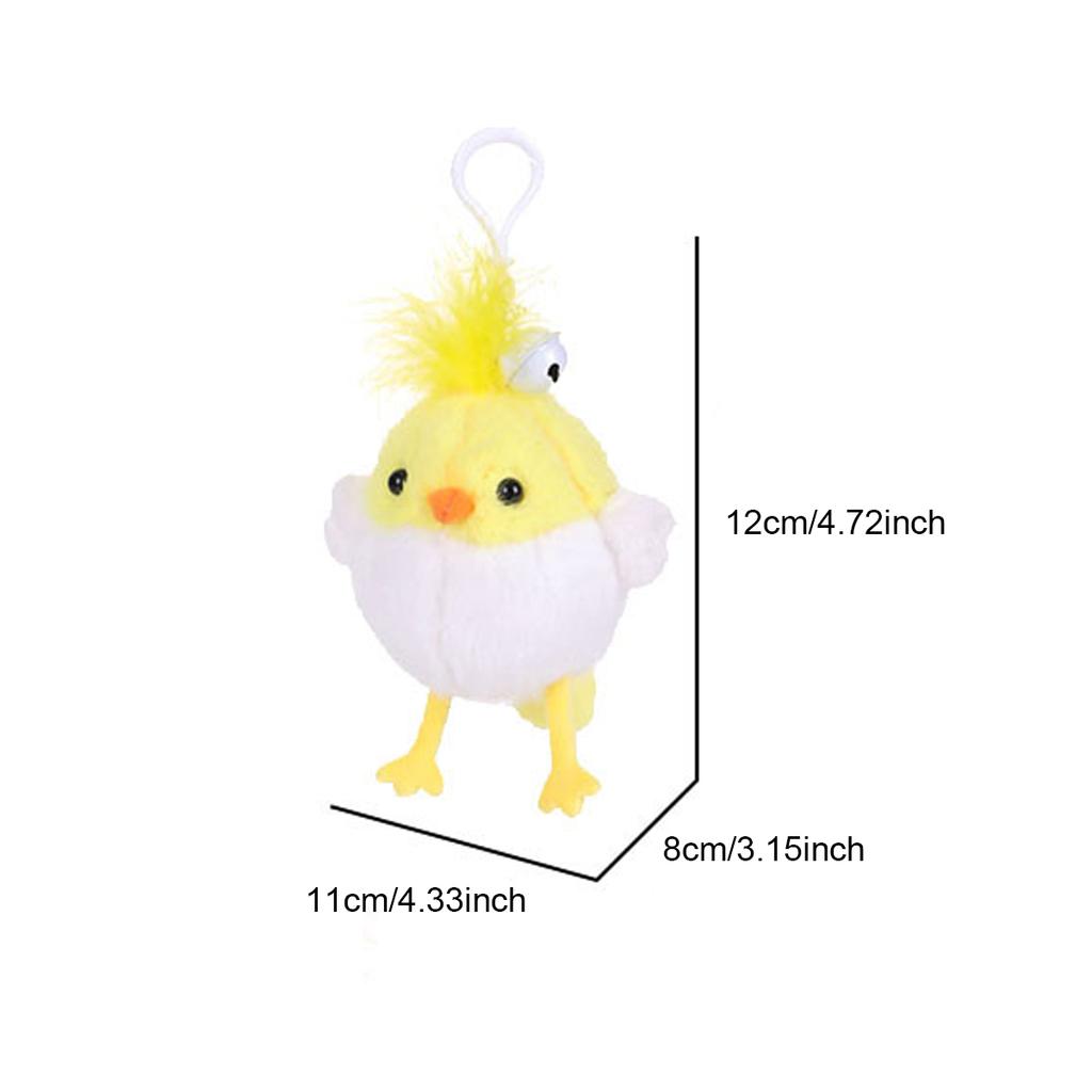 Non-Toxic 1Pc Cute Chirping Bird Parrot Shake And Make Sound Plush Toy With Keychain Bell Flamingo Backpack Pendant Decor Christmas Gift