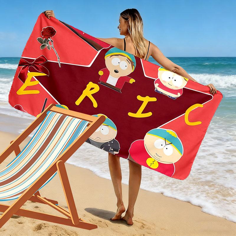 Eric Print Beach Towel, Large Soft Quick Dry Towel for Beach Camping Swimming