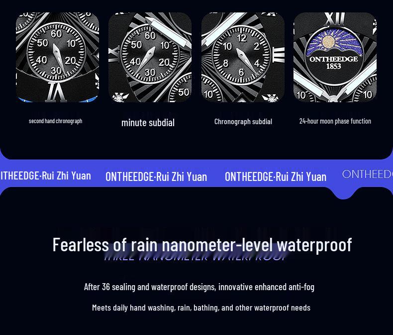 Hong Kong Fashion Swiss Men's Luminous Waterproof Steel Band Watch