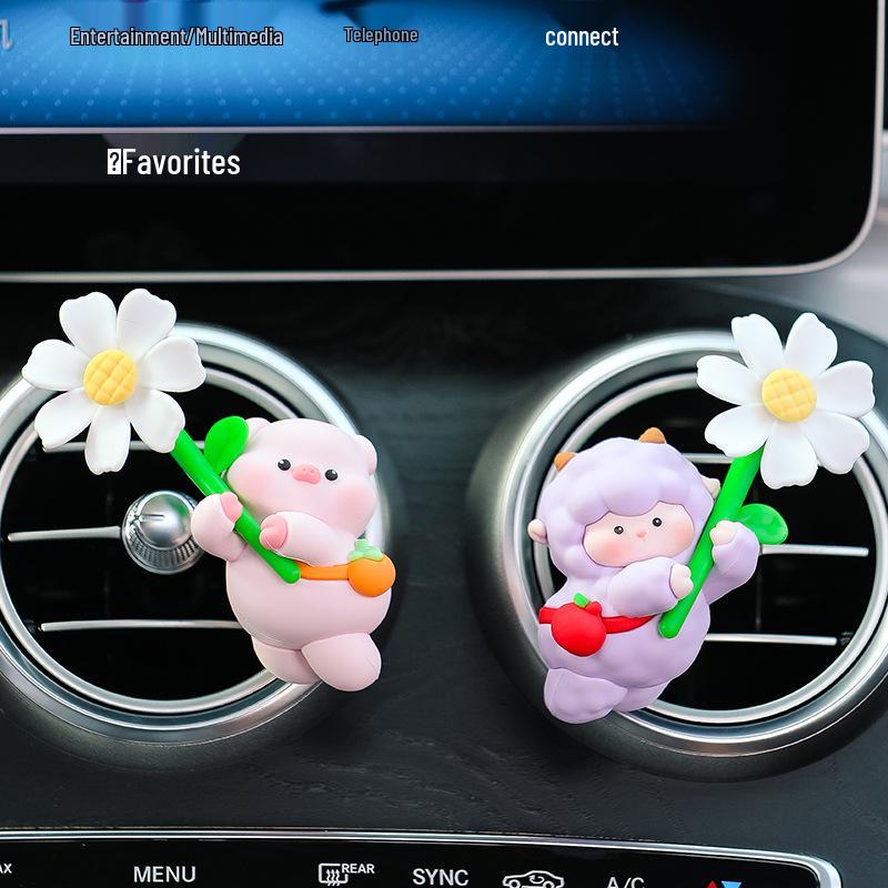 Cartoon Pinwheel Aromatherapy Vent Clip: Small Animal Car Air Freshener.