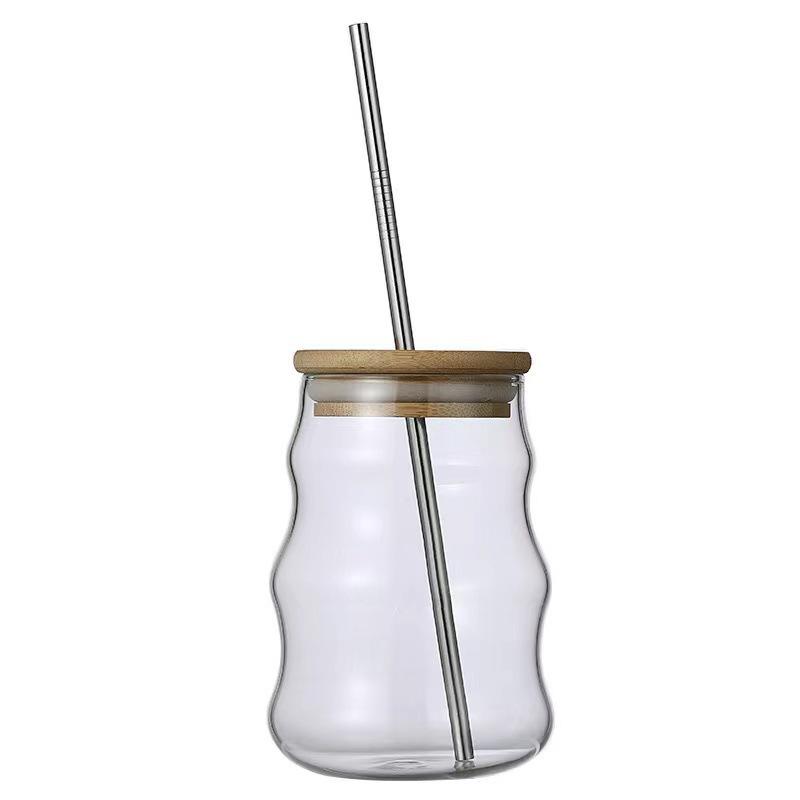 Chubby High Borosilicate Glass Cloud Cup - Simple, Thick, Single Layer for Juice & Beverages