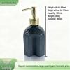 Nordic Simple 320ml Glass Hand Soap and Shower Gel Dispenser - Refillable Bottle for Home or Hotel