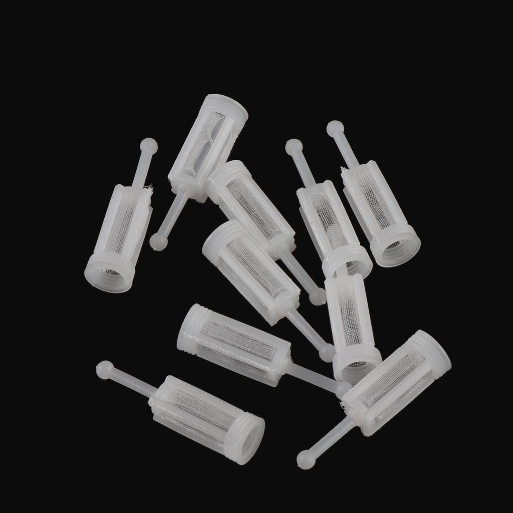 10x Plastic Spray Gun Filter Gravity Type Sprayer Gun Filter Total Length 11mm for Most Gravity Feed Sprayer Easy Clean
