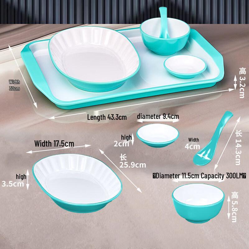 Ru Han Commercial Melamine Tableware 4-Piece Set