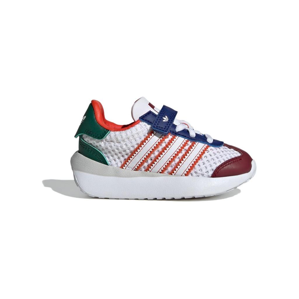 Adidas Originals Country Xlg Comfortable Versatile Durable Low-Top Walking Shoes Baby Shoes White Red Blue JH6367