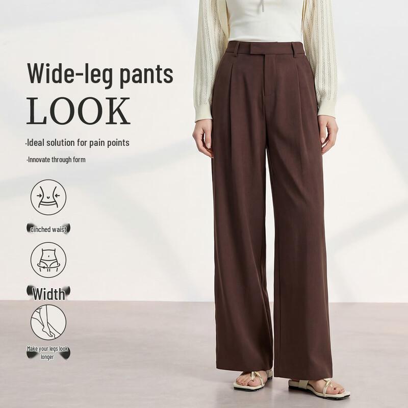 FivePlus Women s High-Waist Pleated Drape Long Pants S
