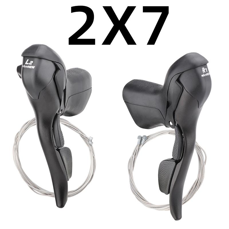 MicroNEW Road Bike Shifter 3x7 3x8 3x9 3x10 Speed Brake Levers Bicycle 2x7 2x8 2x9 2x10 Speed Front Derailleur For Shimano 2x7 Speed Shifter