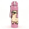1PC Cool Sunglasses Llama Cartoon 750ml Color Plastic Sports Water Bottle Leakproof Flip Straw Lid Suitable for Sports Office Home Use