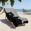 Minimalistisches Katzen Strandtuch, Schwarz-Weiß Katzen Silhouette Druck Übergröße Badetuch, Weich Schnelltrocknend Katzenliebhaber Sommer Stranddecke