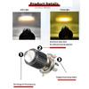 1pc H4 H6 BA20D LED Motorcycle Headlight Bulb Moto Spotlights CSP Lens White Yellow Hi Lo Lamp Scooter Accessories Fog Lights