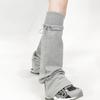 Harajuku Leg Covers with Adjustable Drawstring Punk Grunge Baggy Footless Socks Leg Warmers Gaiters Streetwear for Women