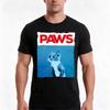 Paws Cat and Mouse Parody Movie Poster Jaws TShirt Summer Casual Cotton Tee Oversized Streetwear Tops Vintage Graphic Print
