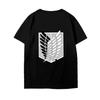 Attack the Giant Blue Wing Black Wing Survey Corps Allen Private Commander Summer Casual Short-sleeved Crew-neck T-shirt Top