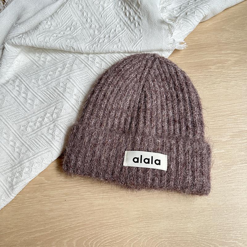 New Trend Curled Ear Protection Woolen Hat Winter Warm Thickened Knitted Hat Big Head Circumference Woolen Hat