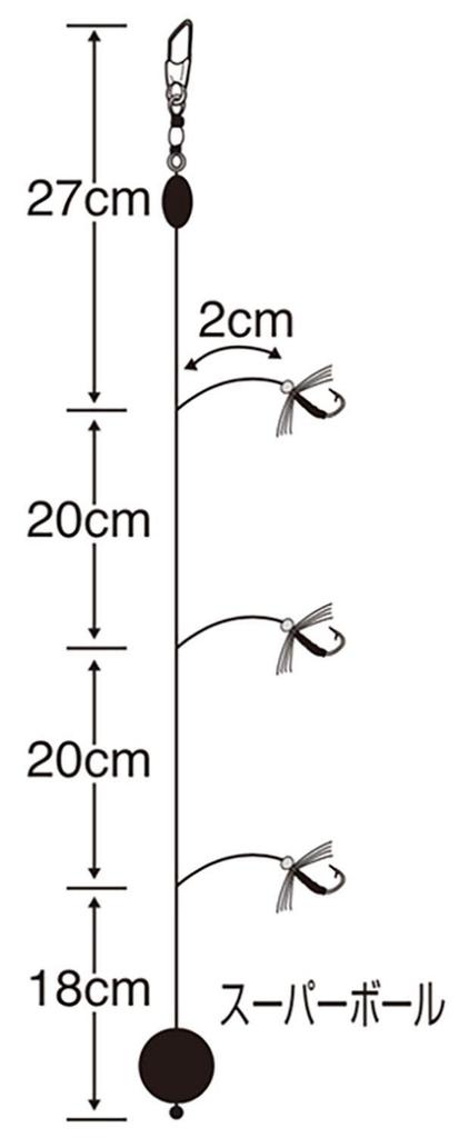 Sasame Needle (SASAME) N-500 3-piece hook 3-0.6 N-500