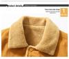 2025 Men's Corduroy Jacket with Lambswool Lining - High-Quality Autumn/Winter Coat