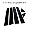 6pcs/set Gloss Black Pillar Post Window Cover Door Trim Decoration Sticker for Dodge Charger 2006 2007 2008 2009 2010