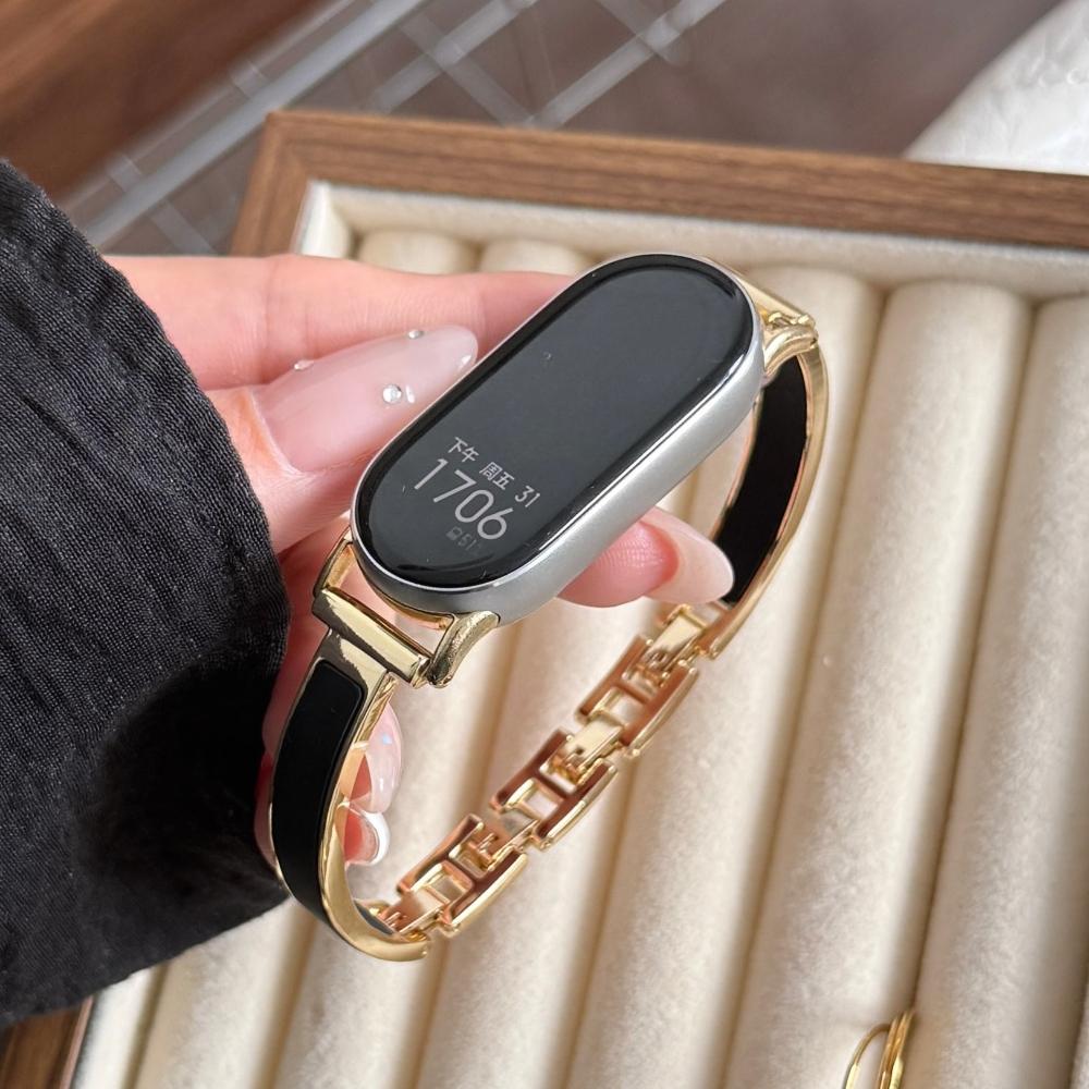 Slim Skin-Friendly Silicone Leather Cover Replacement Strap Compatible with Xiaomi Band 8/9/10