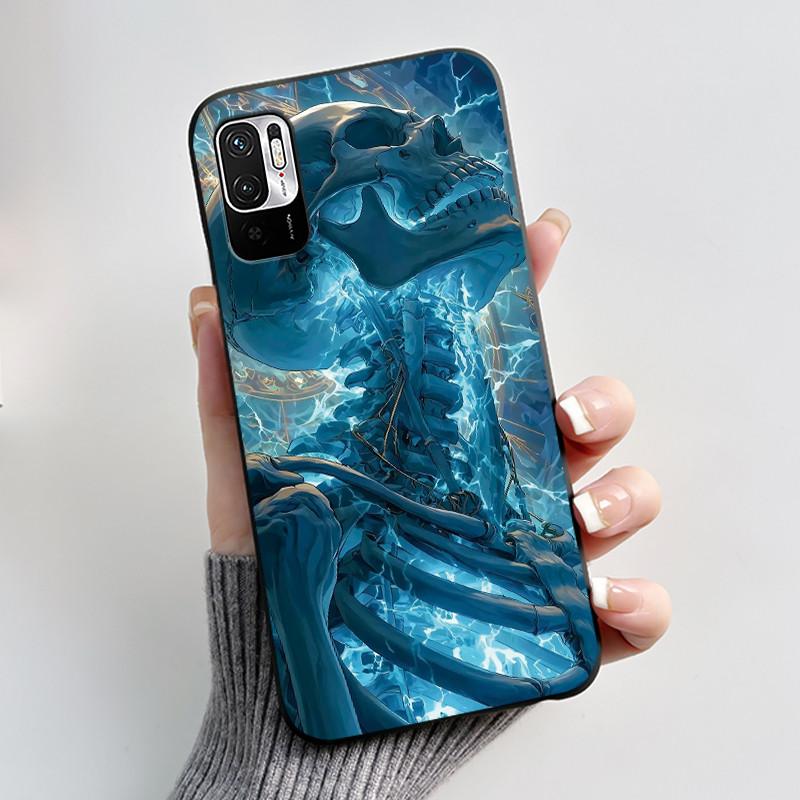 Casing For Redmi Note 10 JE 10T JE Phone Case Luxury Dragon Cute Cool Boys Girls Shockproof Black Matte Soft Silicone Back Cover