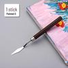 Rosewood Handle Oil Painting Knife: Acrylic & Gouache Pigment Scraper with Varnishing Flat and Pointed Blades