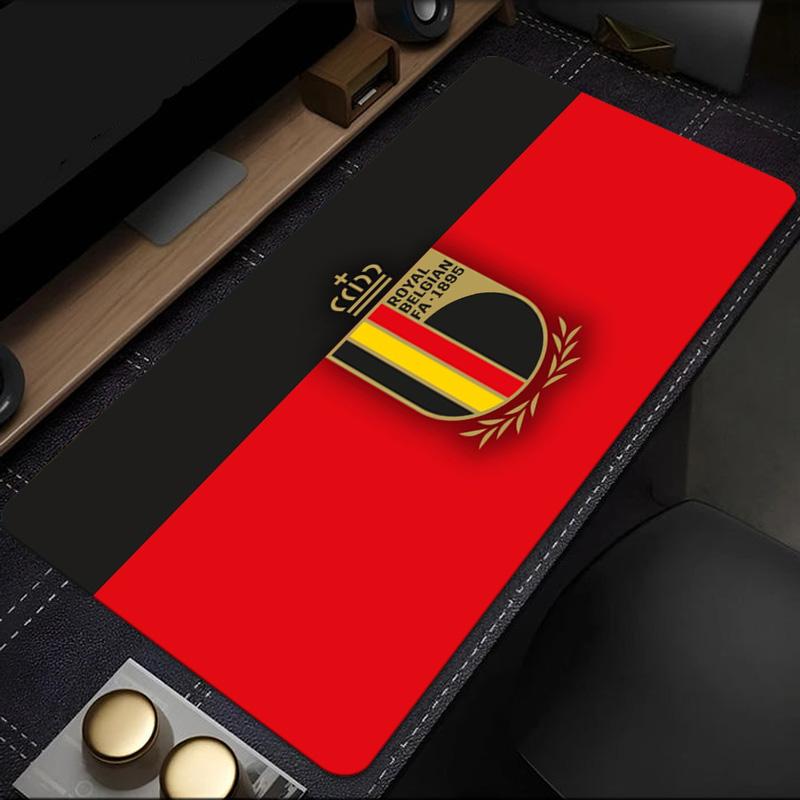 Belgian Football Association Emblem mouse pad, rubber base, esports desk mat, mouse pad for gamers and office use, gaming desk , easy to clean mat