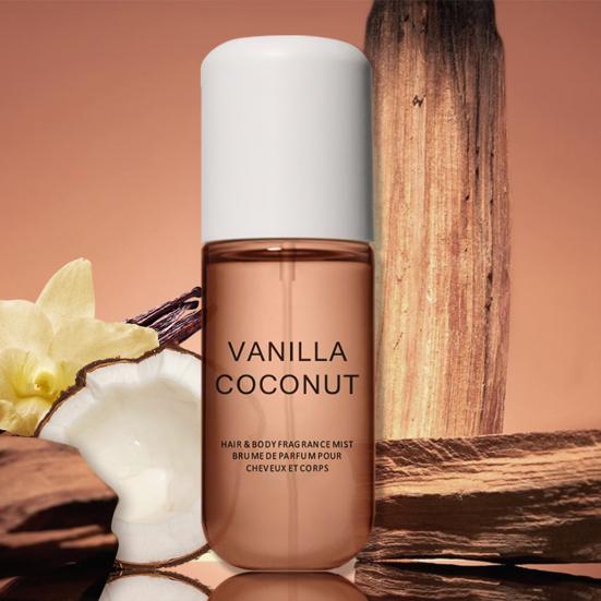 Vanilla Coconut Perfume 50ml Hair Deodorant Spray Long Lasting Fragrance Mist for Body Hair