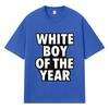 2026 Ragazzo Bianco dell'Anno Grafica Stampata Y2k Harajuku Streetwear 100% Cotone T-shirt Casual Oversize Estiva Uomo T-shirt