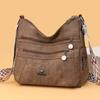 Women's Bag Fashion Mother Bag Retro Soft Leather Large Capacity Crossbody Bag