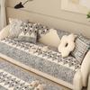 Retro Cotton and Linen Sofa Cushion Bohemian Sofas Cover Backrest Towel Geometric Pattern Anti Slip Wear-resistant Sofa Towel