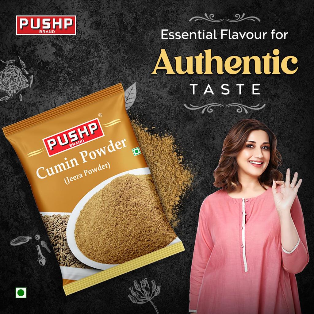 Pushp Jeera Powder Pure Natural Ground Cumin Rich Aroma For Authentic Indian Cooking Daily Meals Versatile Spice 200g (Pack of 2)Pack Of 2